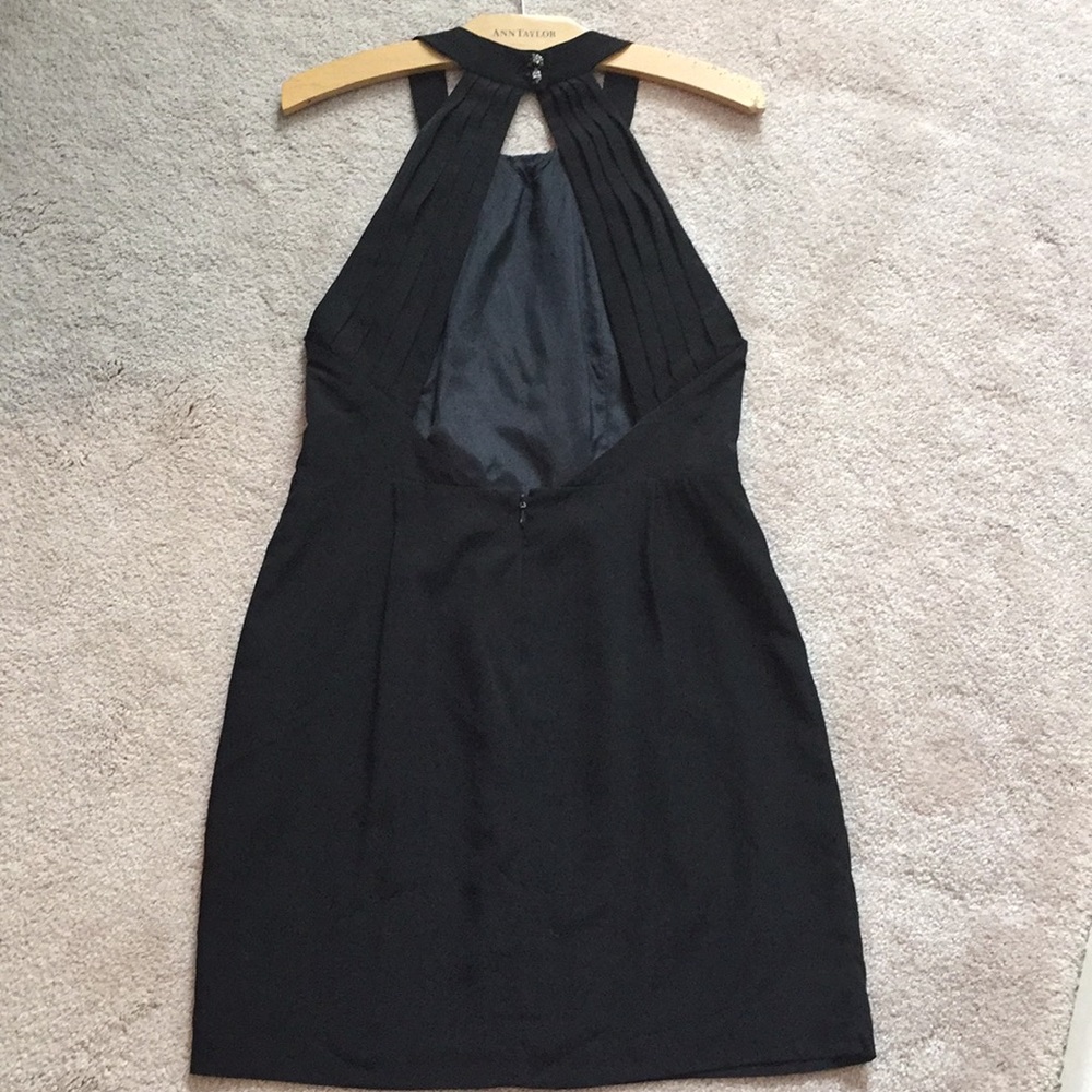 Black BCBG Mini Halter Dress w/Pockets!! - Picture 2 of 4